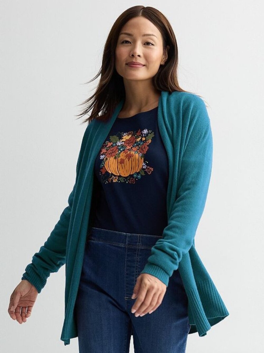 Women's XL Teal Croft & Barrow® the Extra Soft Closureless Cardigan 50% off